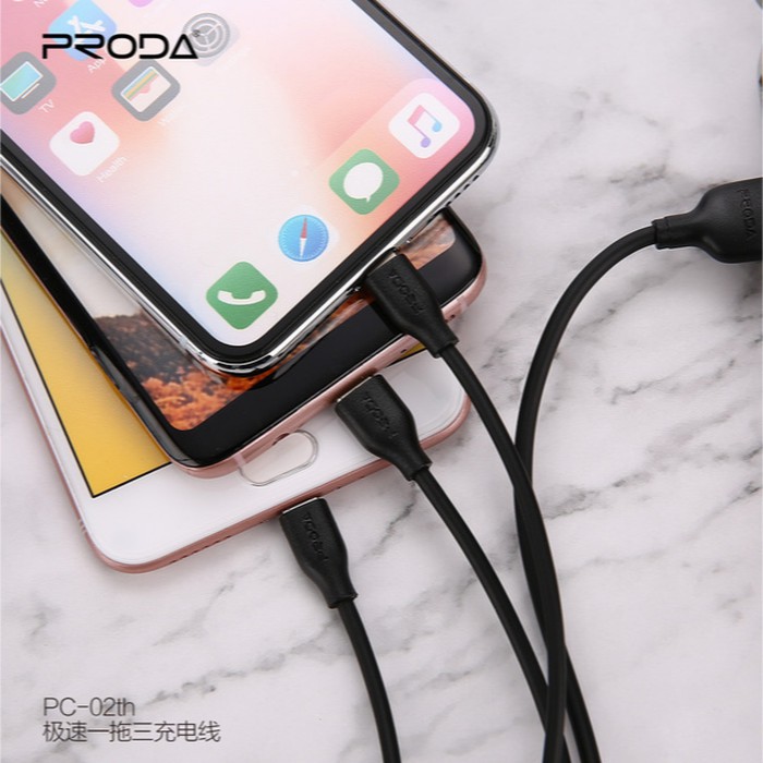 Remax PC-02th Proda 3-In-1 Charging & Data Cable