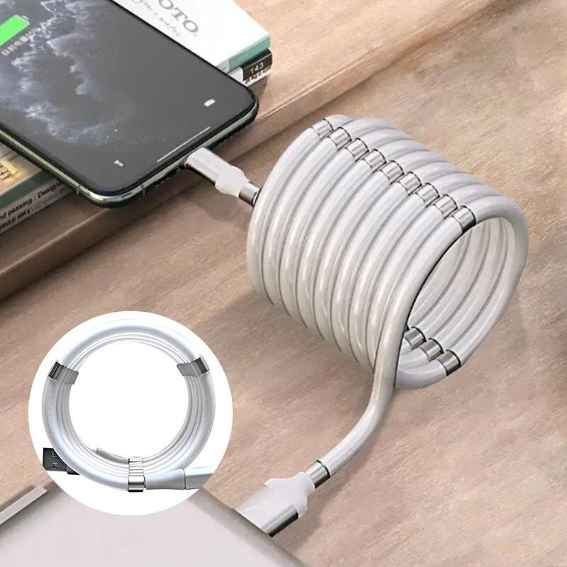 Safe Fast Magnetic Self-Winding Lighting Charging Cable (1m)