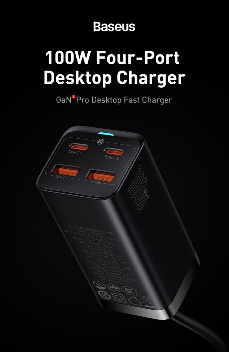 Baseus 100W GaN Charger Desktop Fast Charger