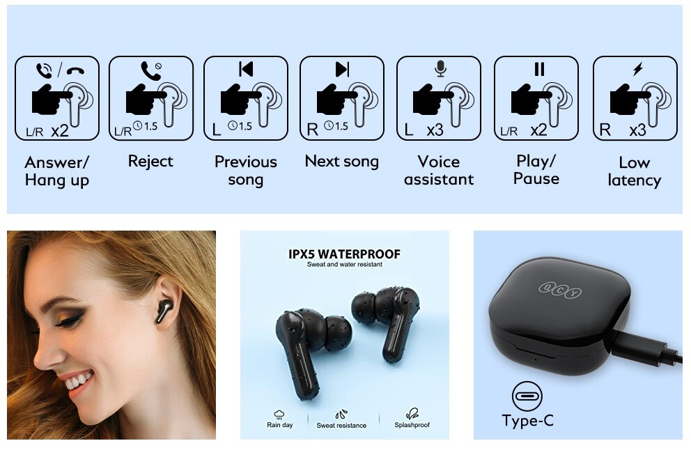 QCY T13 True Wireless Earbuds Black Price in Bangladesh
