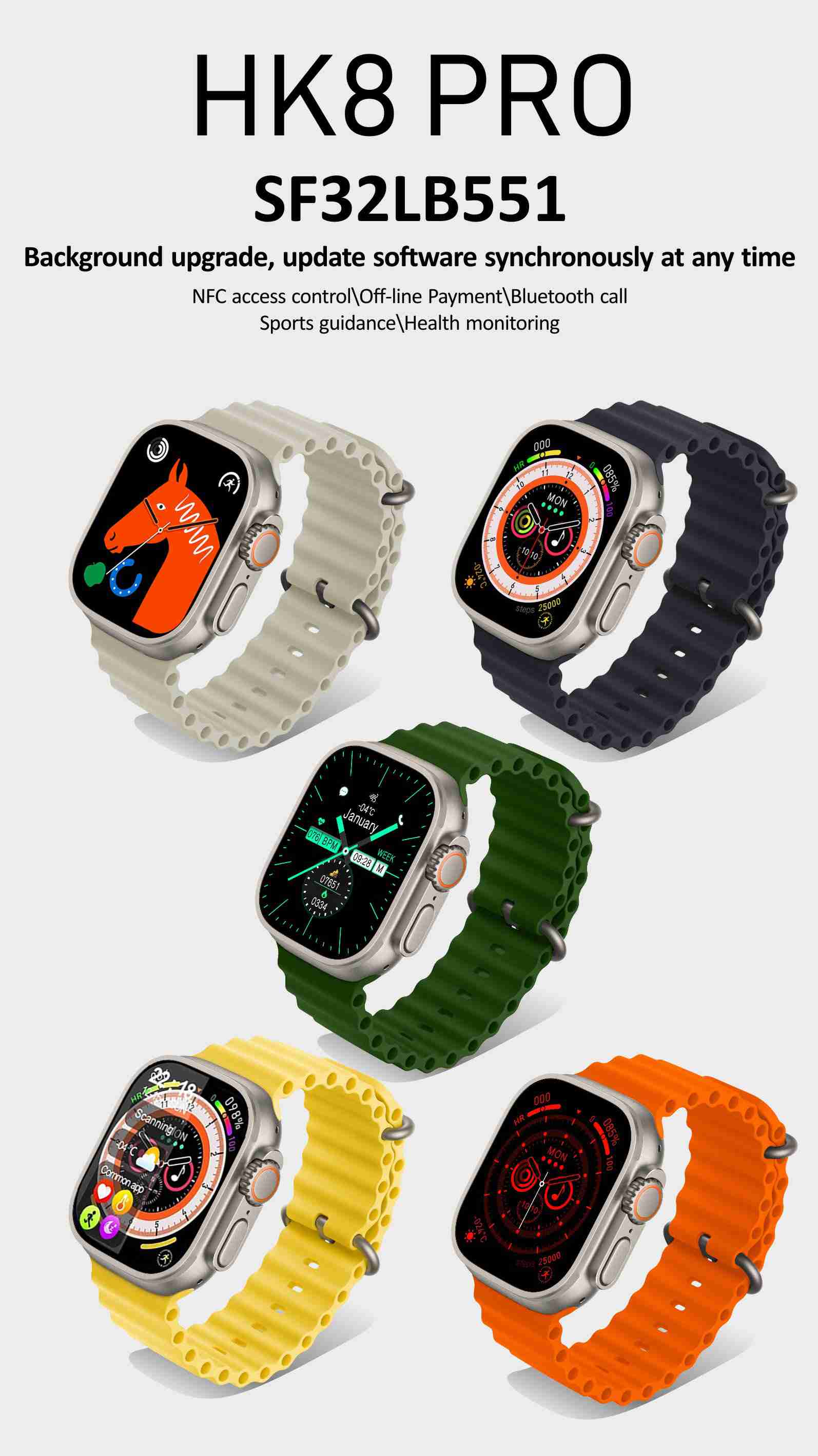 HK9 Pro AMOLED Screen Men Smart Watch Price in Bangladesh