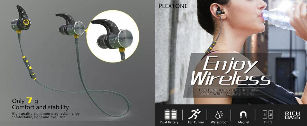 PLEXTONE BX343 IPX5 Waterproof Magnetic Wireless Earphones